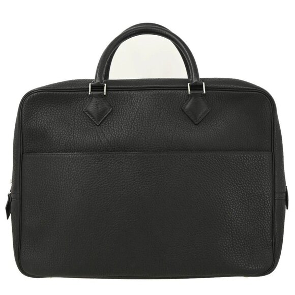 Hermes Black Fjord Plume Doc 38 Handbag □H H.S - Picture 1 of 10